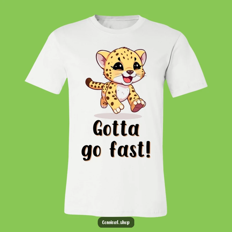 Funny Cheetah Cub T-Shirt - High-Energy Humor for Animal Lovers Gift