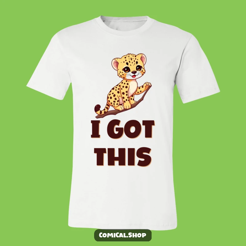 Funny Cheetah Cub T-Shirt: Graceful Acrobat Tee, Hilarious Woodland Surprise Gift