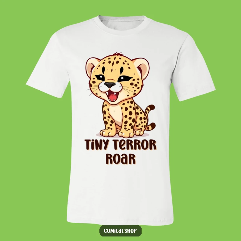 Funny Cheetah Cub Roar T-Shirt - Tiny Fierce Predator Humorous Apparel Gift
