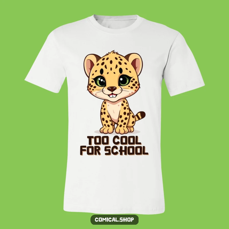 Funny Cheetah Cub Style T-Shirt: Show Off Your Fierce Fashion Sense