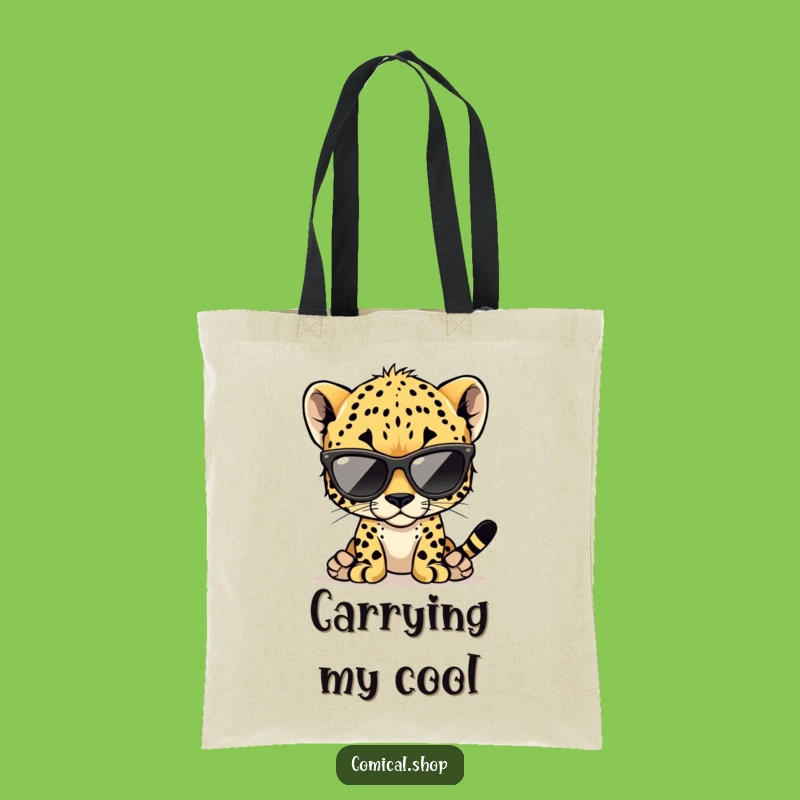 Funny Cheetah Cub Tote Bag: Carry Your Coolness with Cub Style