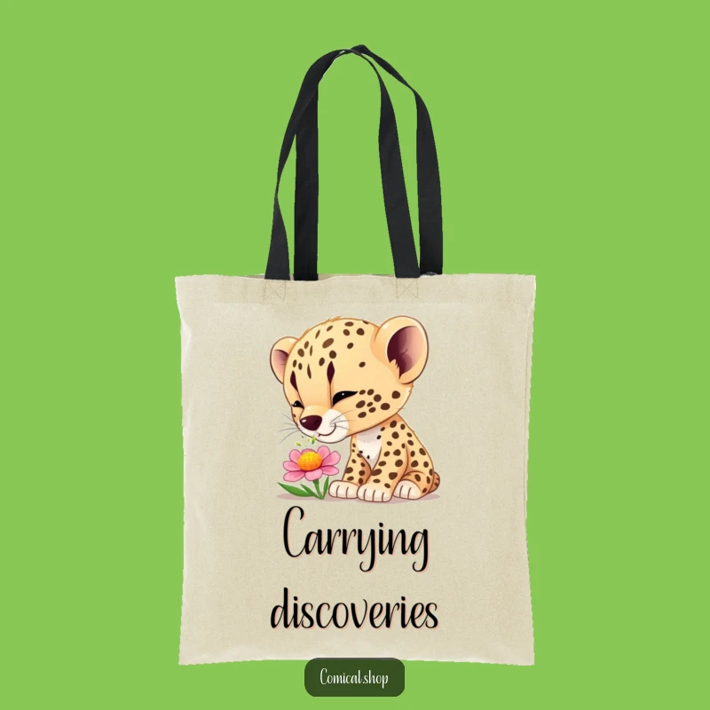 Funny Cheetah Cub Wonder Tote Bag - Carry Your Curiosity with Charm