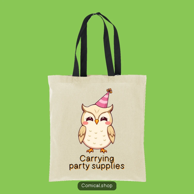 Funny Owl Party Tote Bag - Festive Hooting Carry-All, Perfect Fun Funny Gift