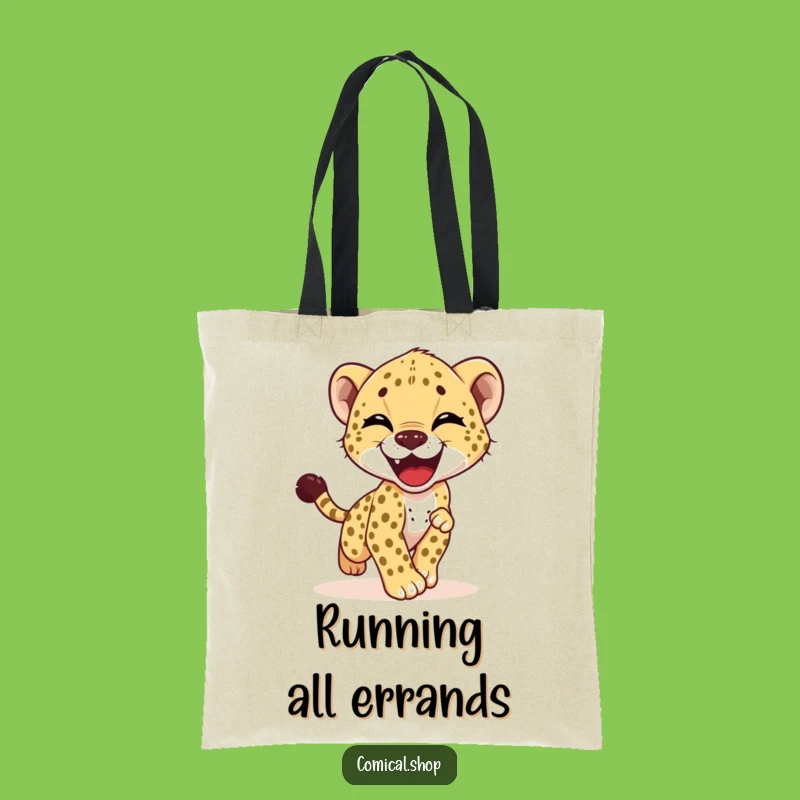 Funny Cheetah Cub Tote Bag - Carry Your Laughs with This Joyful Bag