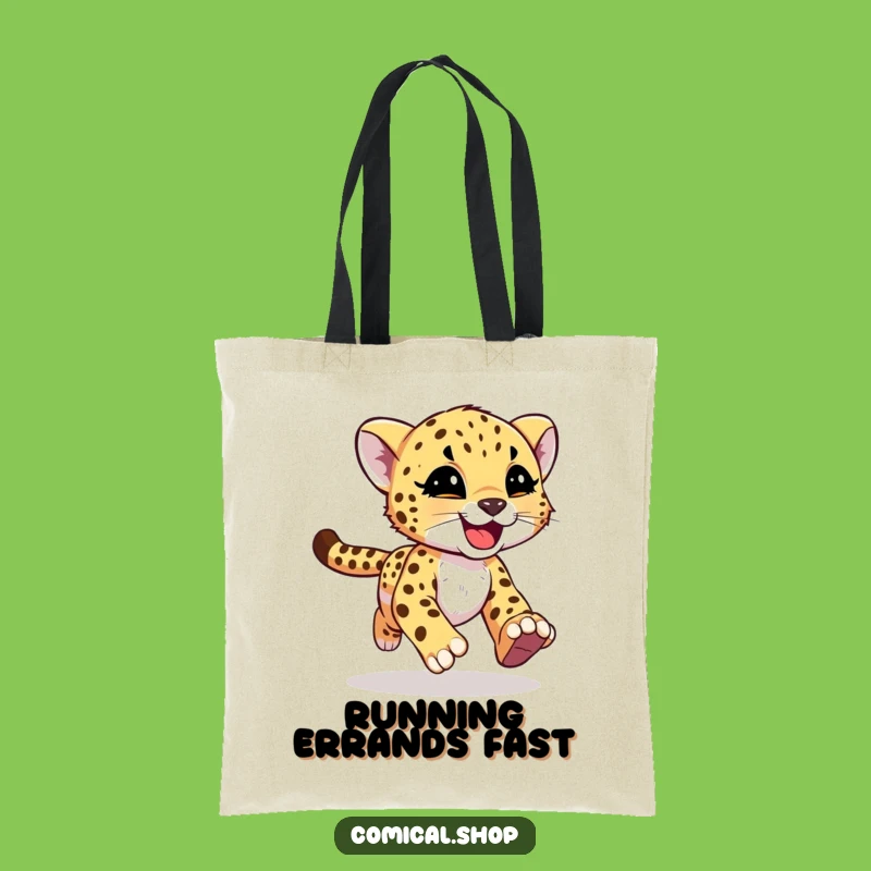 Funny Cheetah Cub Tote Bag - Carry Your Energy with Style Gift